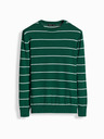 Ombre Clothing Moški priložnostni pulover z vodoravnimi črtami zelen Ombre Clothing