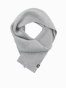 Ombre Clothing Moška enobarvna pletena rebrasta ruta sive barve Ombre Clothing