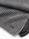 Ombre Clothing Moški pleteni šal z dvobarvnimi črtami sive in črne barve Ombre oblačila