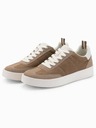 Ombre Clothing Oldschool moške superge z debelim podplatom svetlo rjave barve Ombre Clothing