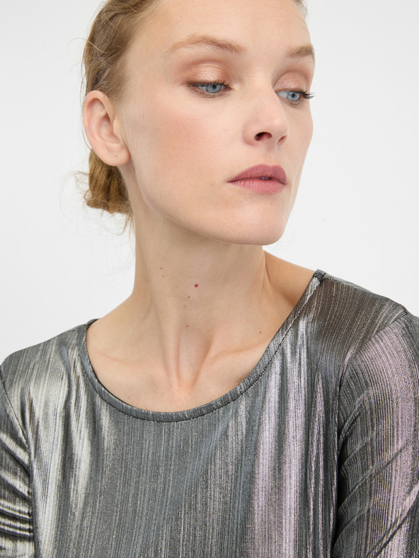 Orsay Srebrna ženska majica z dolgimi rokavi ORSAY