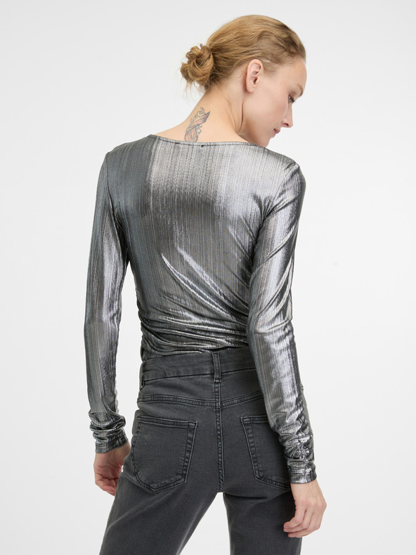 Orsay Srebrna ženska majica z dolgimi rokavi ORSAY