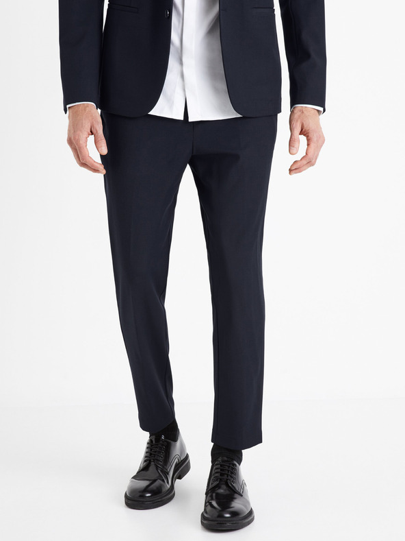 Celio Temno modre moške oprijete hlače Celio Coseverin
