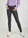 Orsay Temno sive ženske skinny fit hlače iz umetnega usnja ORSAY