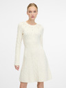 Orsay Krem ženska obleka do kolen ORSAY