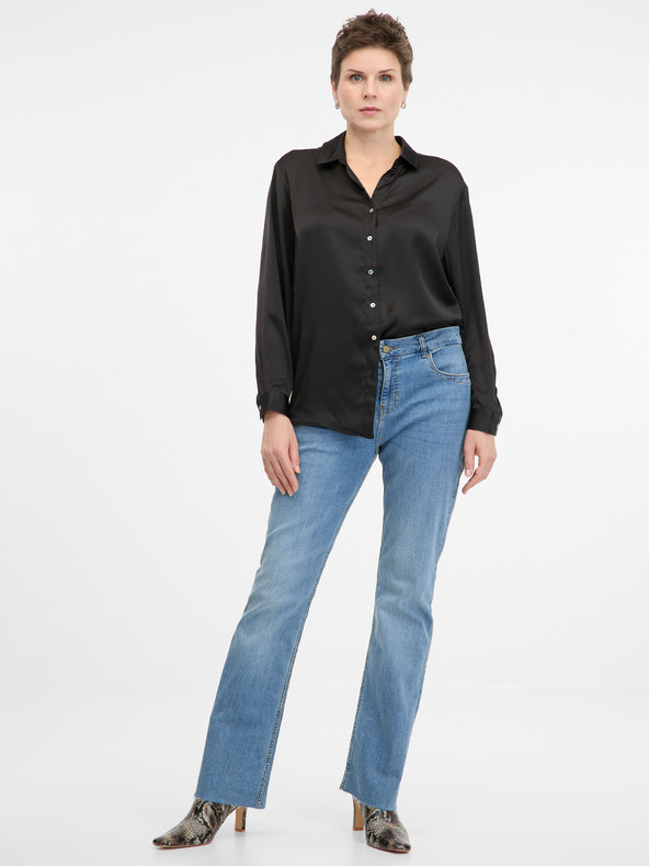 Orsay Črna ženska srajca z ovratnikom ORSAY