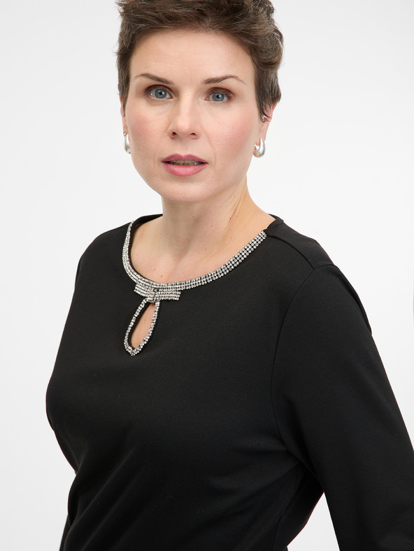 Orsay Črna ženska bluza z dolgimi rokavi ORSAY