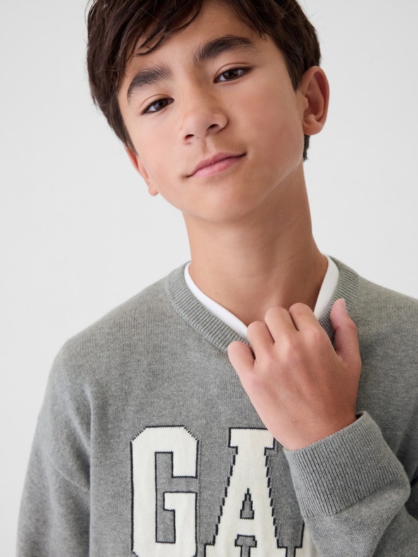 GAP Otroški pulover z logotipom GAP