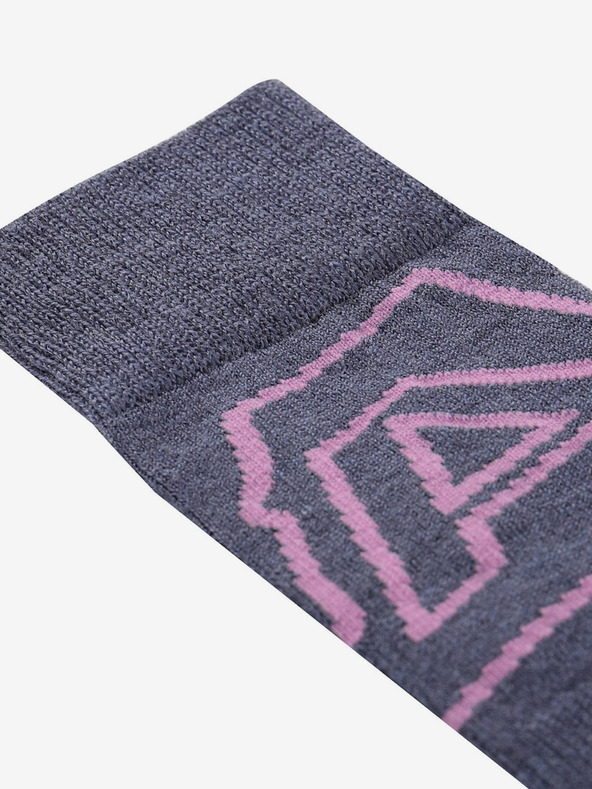 ALPINE PRO Sive ženske nogavice iz merino volne ALPINE PRO Phalte