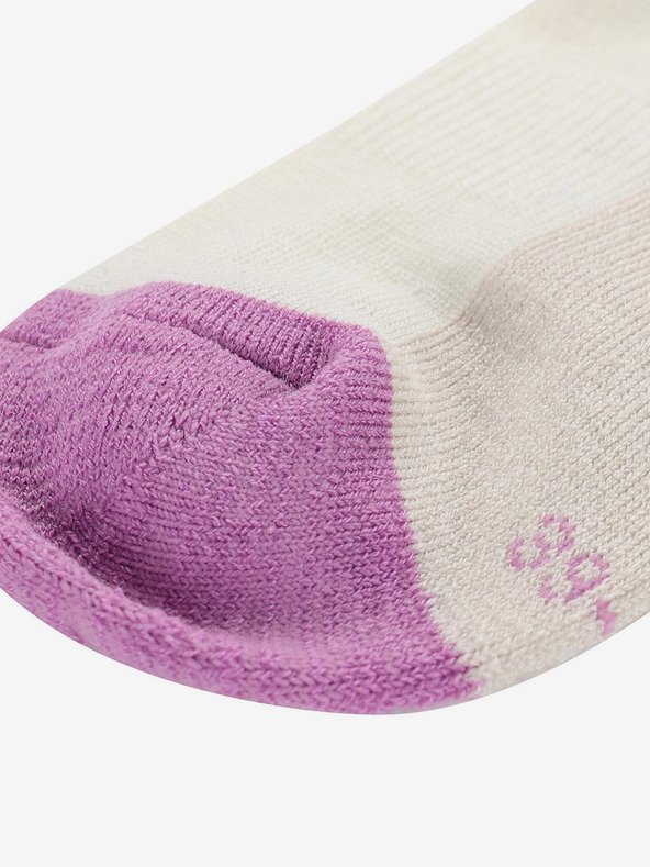 ALPINE PRO Bele in bež ženske nogavice iz merino volne ALPINE PRO Rode