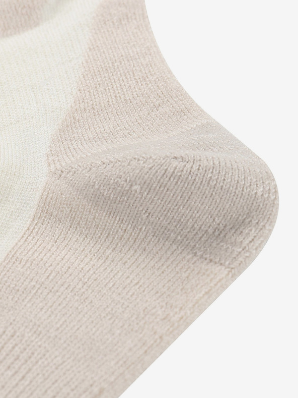 ALPINE PRO Bele in bež ženske nogavice iz merino volne ALPINE PRO Rode