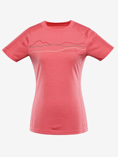 ALPINE PRO Ženska majica iz merino volne ALPINE PRO WOOLENA 2 calypso coral