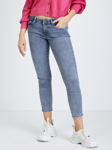 Pepe Jeans Svetlo sive ženske slim fit kavbojke Pepe Jeans Lola