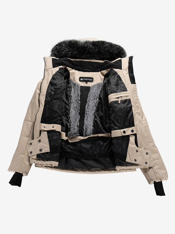 ALPINE PRO Ženska smučarska jakna z ptx membrano snežna ALPINE PRO DAMA bela paprika