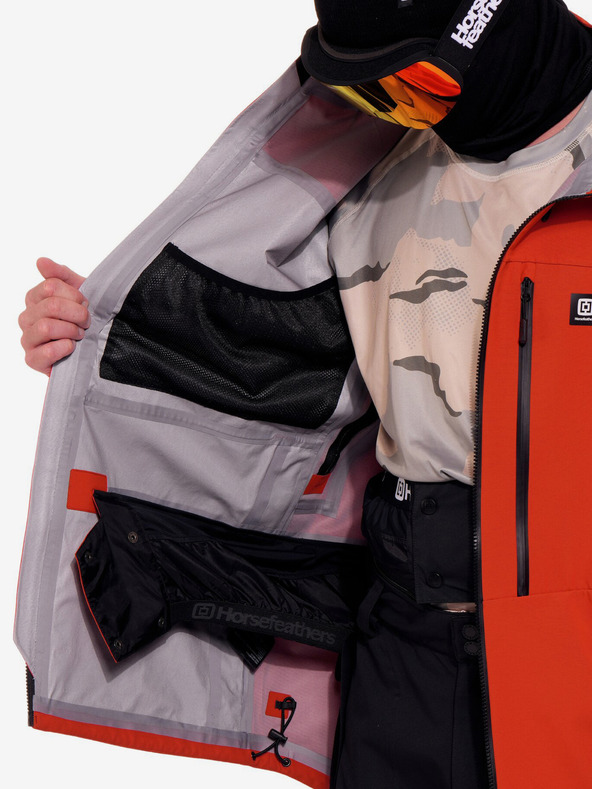 Horsefeathers Trislojna jakna Terra - rdeča glina Horsefeathers