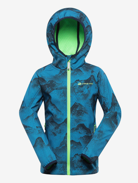 ALPINE PRO Modra otroška softshell jakna z membrano Alpine Pro Ezoro