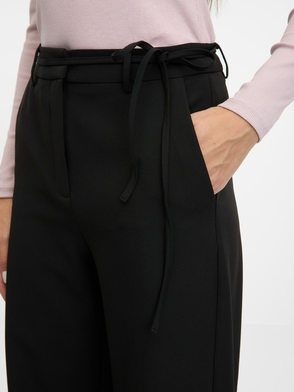 Orsay Črne ženske hlače s širokimi nogavicami ORSAY