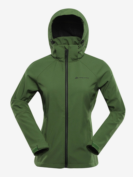 ALPINE PRO Zelena ženska softshell jakna z membrano Alpine Pro Hoora