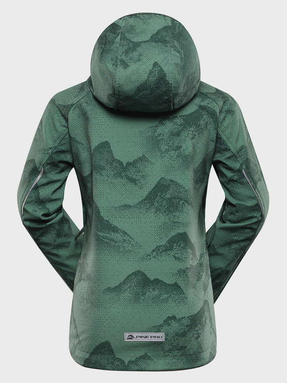 ALPINE PRO Zelena otroška softshell jakna z membrano Alpine Pro Ezoro