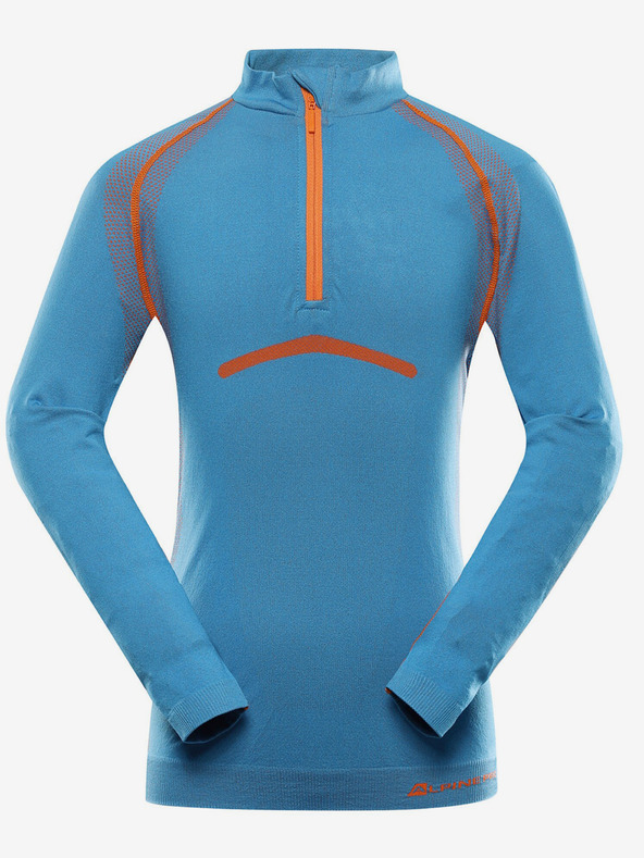 ALPINE PRO Modro funkcionalno perilo za dečke - majica Alpine Pro Seamo