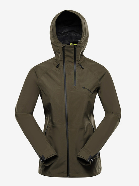 ALPINE PRO Temno zelena ženska softshell jakna z membrano Alpine Pro Jerda