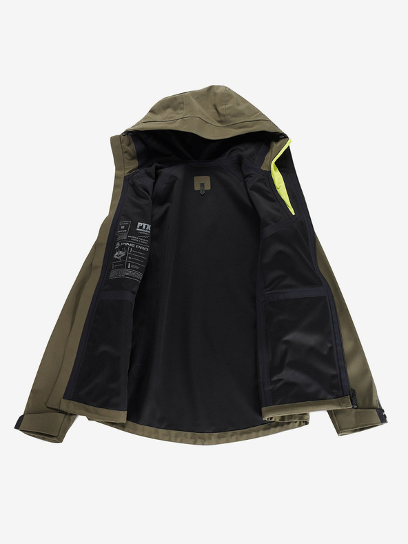 ALPINE PRO Temno zelena ženska softshell jakna z membrano Alpine Pro Jerda