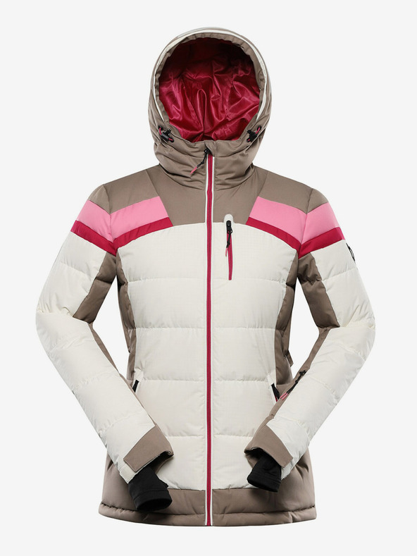 ALPINE PRO Ženska puhovka z membrano ptx ALPINE PRO FERERA creme