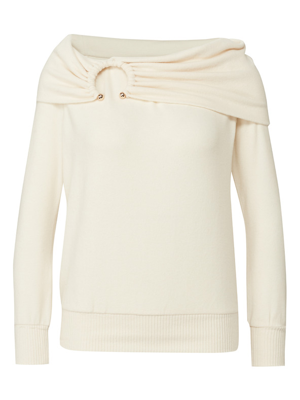 Orsay Krem ženska majica z dolgimi rokavi ORSAY