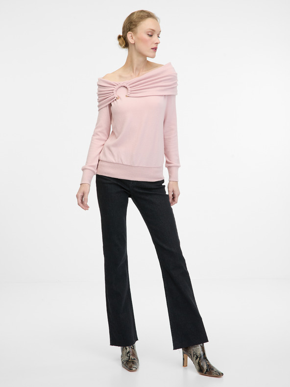 Orsay Svetlo roza ženska majica z dolgimi rokavi ORSAY