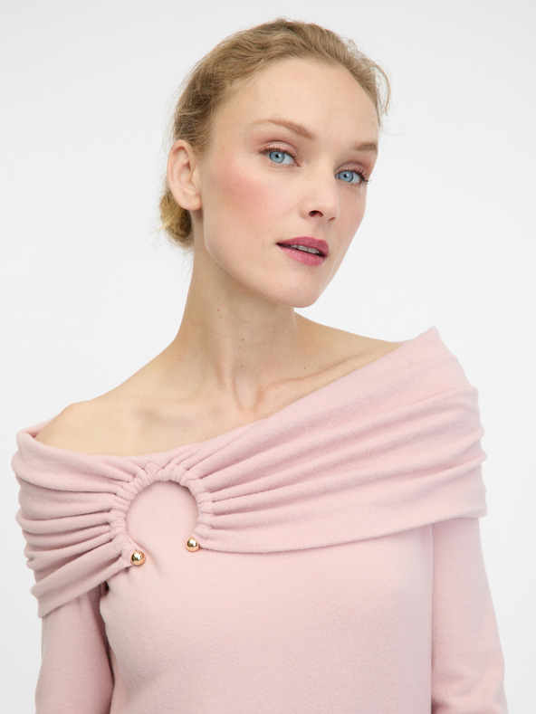 Orsay Svetlo roza ženska majica z dolgimi rokavi ORSAY