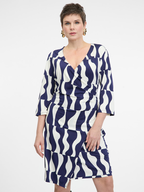 Orsay Temno modra ženska obleka ORSAY