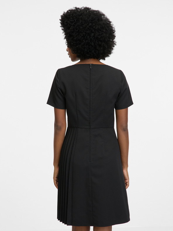 Orsay Črna ženska obleka do kolen ORSAY