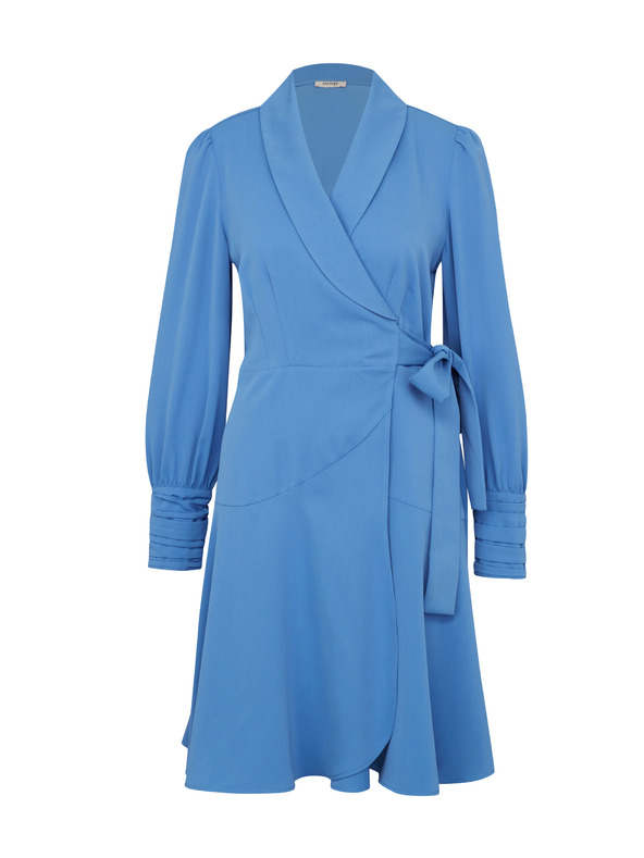 Orsay Modra ženska obleka do kolen ORSAY