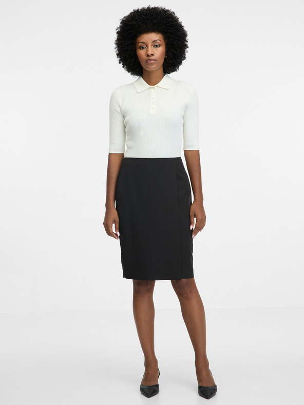 Orsay Crna ženska suknja-plast do koljena ORSAY