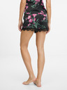 Orsay Črne ženske kratke pižama hlače iz satena ORSAY