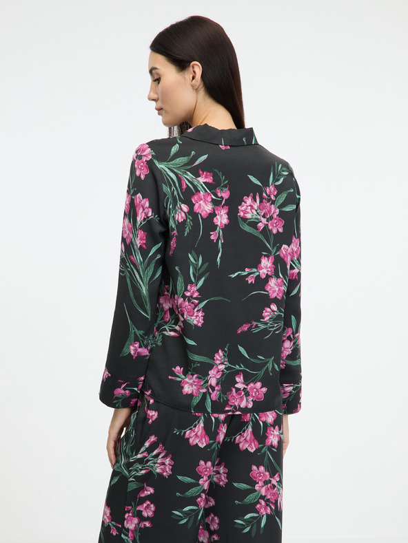 Orsay Črna ženska spalna srajca iz satena ORSAY