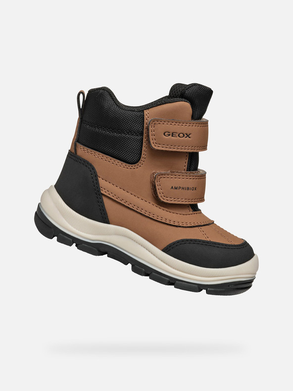 Geox Hnedá chlapčenská zimná obuv Geox Flanfil B Abx