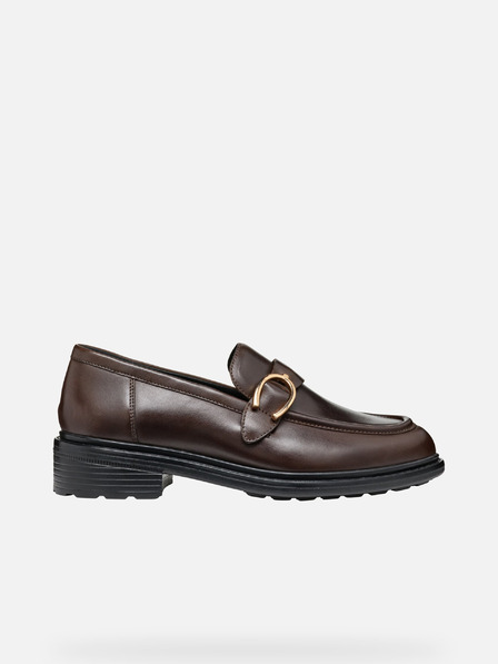 Geox Temno rjave ženske mokasine Geox Walk pleasure