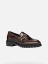 Geox Temno rjave ženske mokasine Geox Walk pleasure