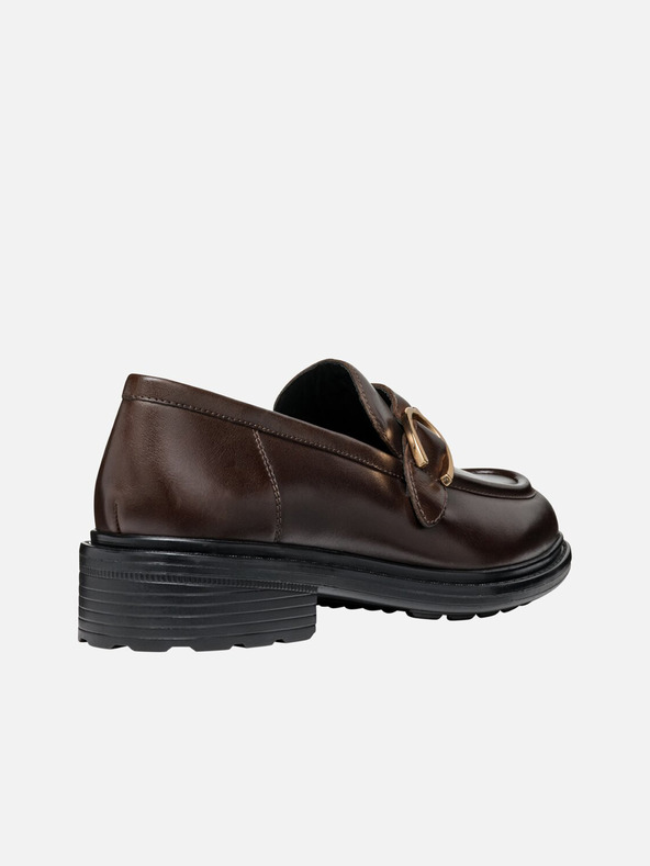 Geox Temno rjave ženske mokasine Geox Walk pleasure