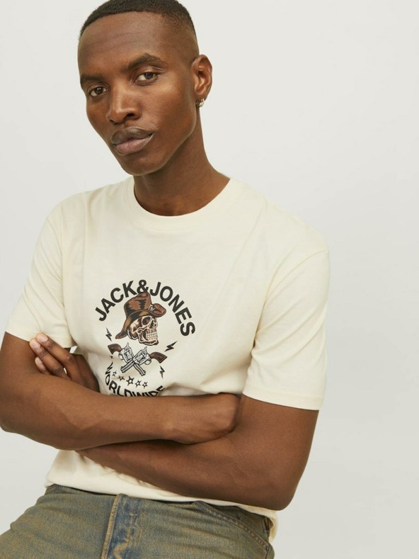 Jack & Jones Moška majica Jack & Jones Seven Cream