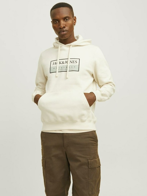 Jack & Jones Kremasta moška jopica s kapuco Jack & Jones Frederik