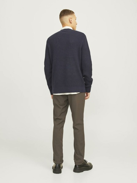 Jack & Jones Temno rjave moške hlače Jack & Jones Marco chino