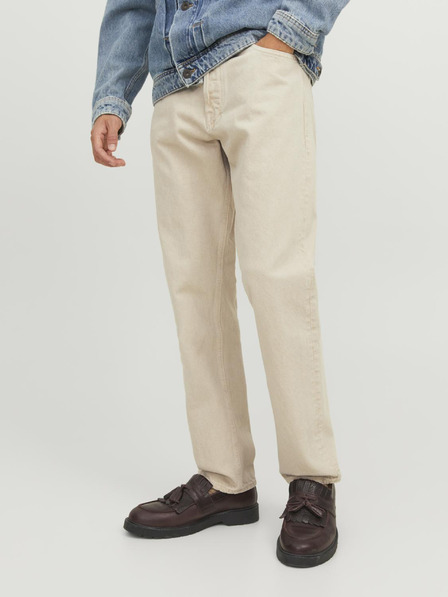 Jack & Jones Beige moške kavbojke ravnega kroja Jack & Jones Chris