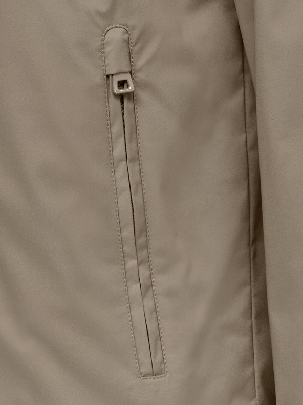 Geox Béžová pánská prošívaná bunda Geox Aurelio