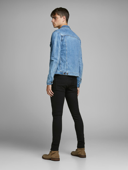 Jack & Jones Črne moške kavbojke tankega kroja Jack & Jones Liam