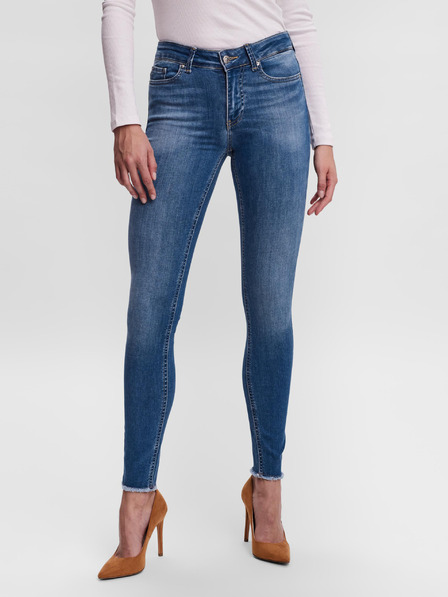 Vero Moda Modre oprijete kavbojke VERO MODA Peach