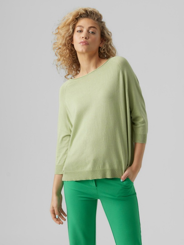 Vero Moda Svetlo zelen lahkoten pulover VERO MODA Nellie