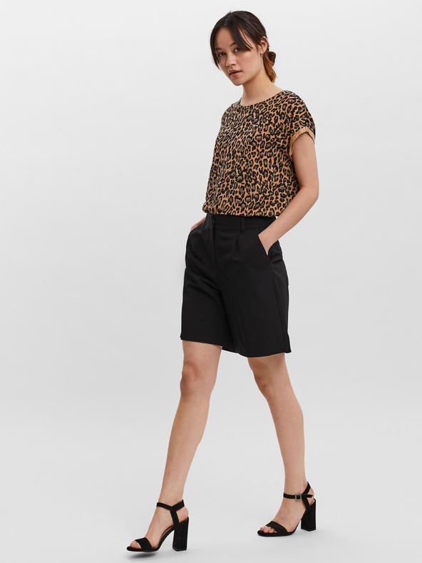 Vero Moda Črne ženske kratke hlače VERO MODA Zelda