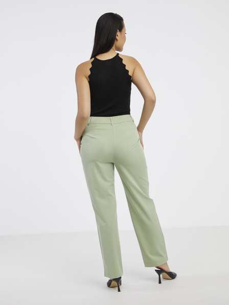 Vero Moda VERO MODA Zelda svetlo zelene ženske hlače s kratkimi rokavi